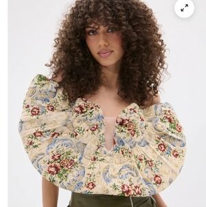 LOOK THIS WAY JACQUARD BLOUSE - L